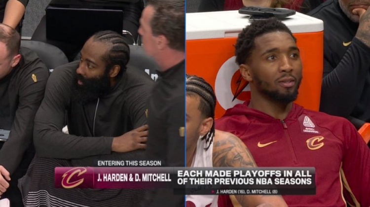 乐鱼LEYU-转播方晒纪录：哈登和米切尔生涯从未缺席过季后赛